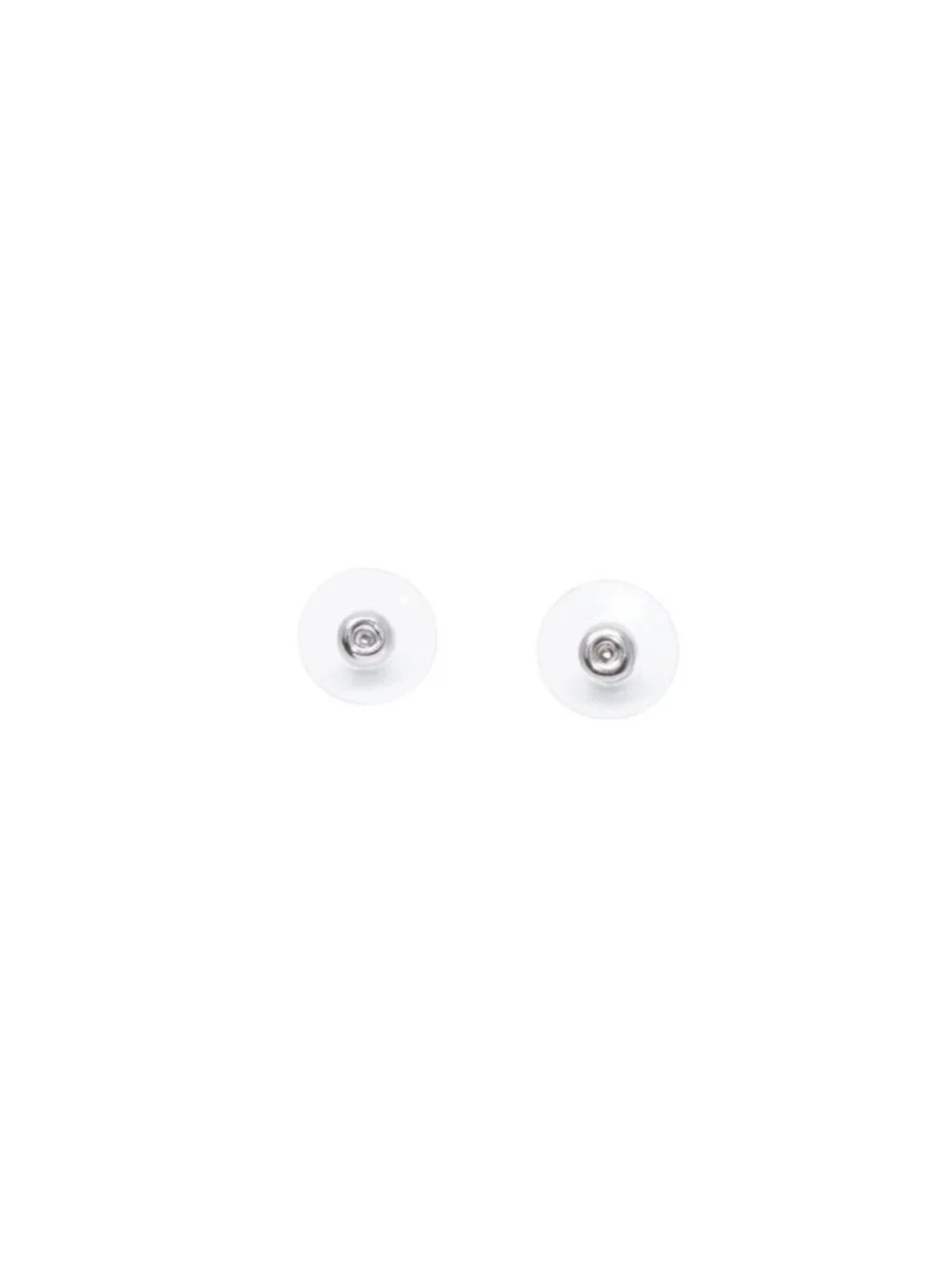 Chanel Earrings CC Logo Button &camellia Black 06c CC&camellia Silver